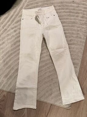 Fran White Straight-Leg Jeans